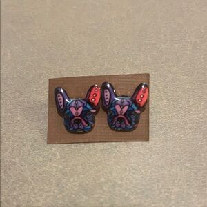 Colorful French Bulldog Earrings